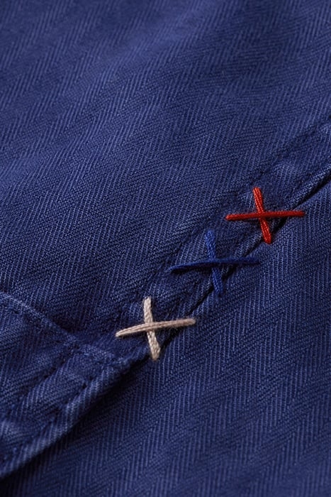 THE VERVE WORKWEAR PANT IN WASHED AND PATCHED ORGANIC COTTON 3