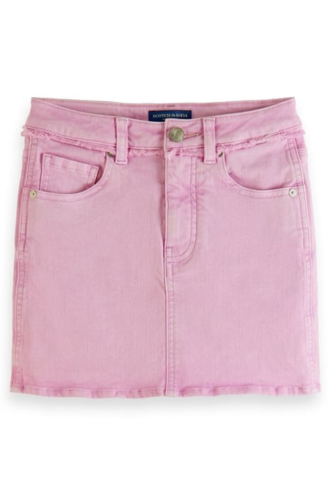 5 POCKET DENIM MINI SKIRT LILAC 1