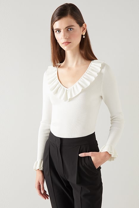 GRACE- IVORY KNITTED SWEATER IVORY 1