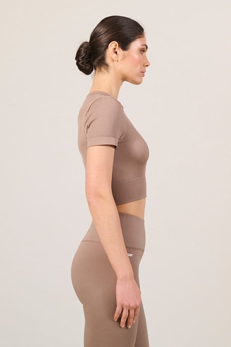 LUNA SCULPT RIB SHORTSLEEVE FOSSIL 3