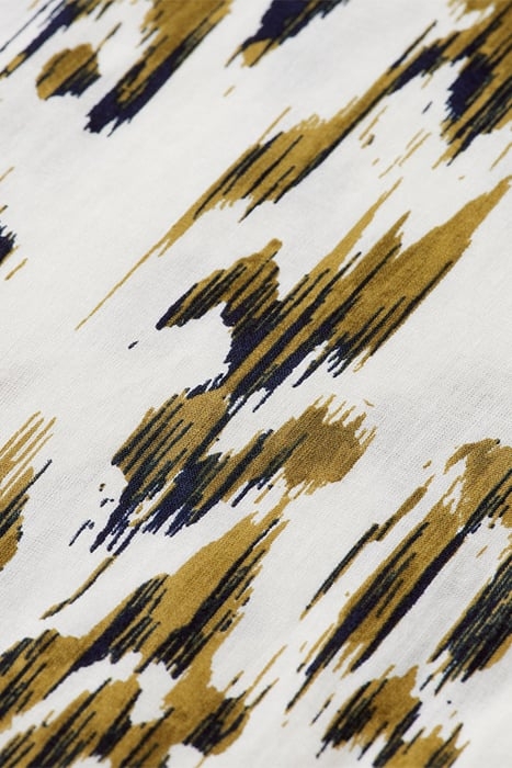 OVERSIZED SHIRT WITH PRINT BRUSHED IKAT ARMY GREEN 7