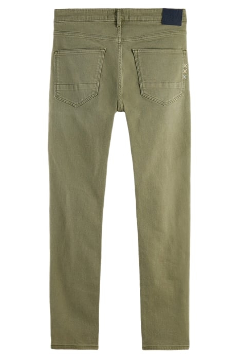 SKIM SKINNY JEANS — GARMENT DYED COLOURS MILITARY GREEN 2