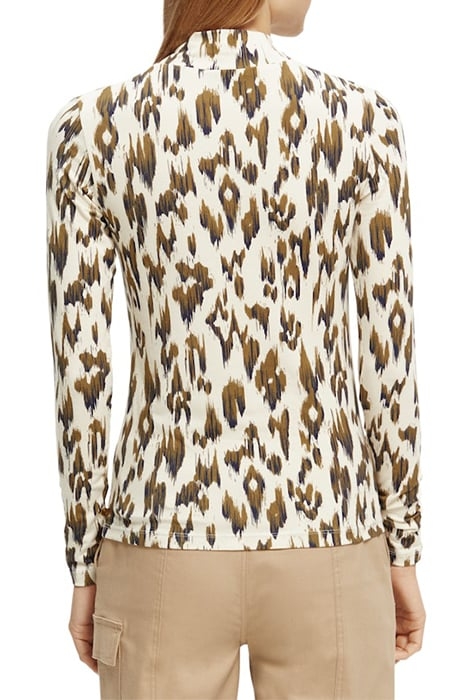 ALL-OVER PRINT SLIM-FIT LONG SLEEVE T-SHIRT BRUSHED IKAT KHA 4