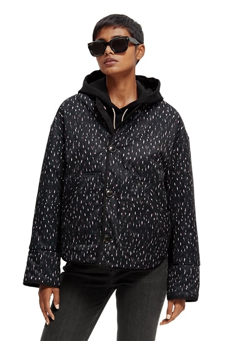 QUILTED REVERSIBLE COAT BLACK 5