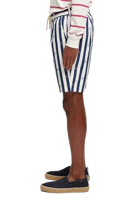 BLAKE- STRIPED COTTON OXFORD BERMUDA SHORT TENNIS MINI 5