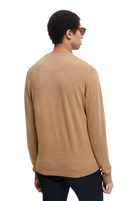 ESSENTIALS - CLASSIC CREWNECK PULLOVER CAMEL MELANGE 2