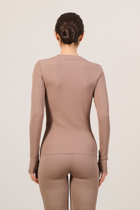 LUNA SCULPT RIB LONGSLEEVE FOSSIL 2