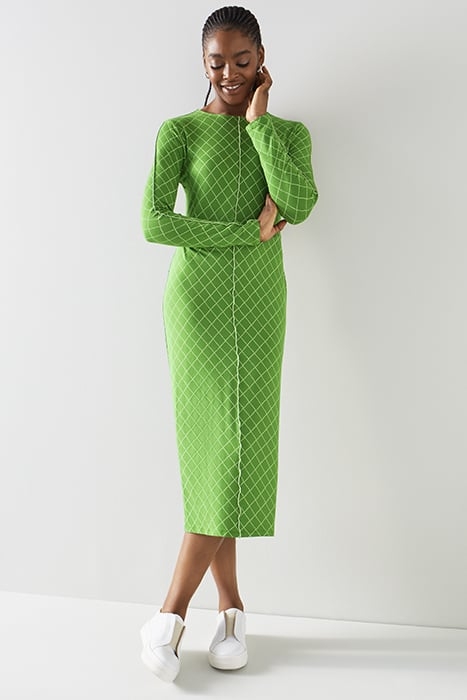 ANNIE MIDI DRESS LIME 4