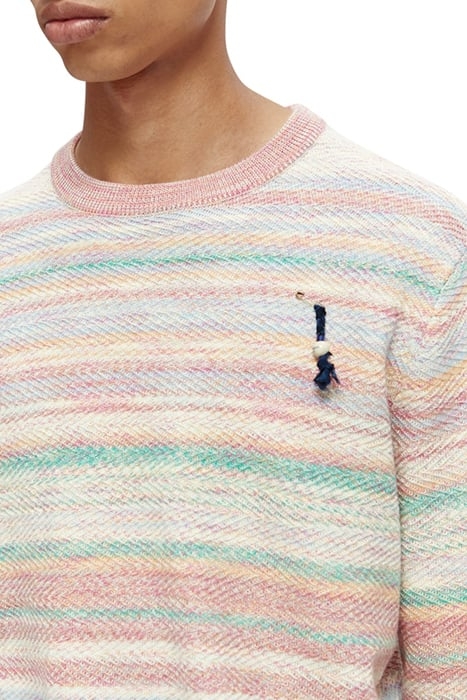 STRUCTURED KNIT SPACE-DYE CREWNECK PULLOVER COMBO A 6