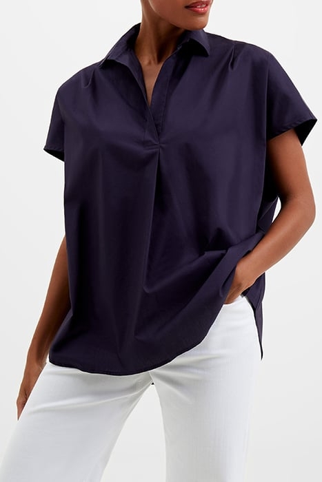 BIRCH SEERSUCKER POPOVER SHIRT MARINE 1