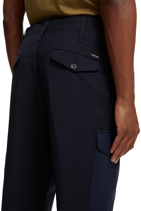 FORMAL LOOSE TAPERED-FIT DOUBLE PLEATED CARGO CHINO NIGHT 8