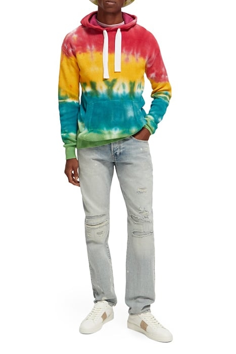 TIE-DYED RIB KNITTED COTTON HOODIE MULTICOLOUR TIE DYE 4