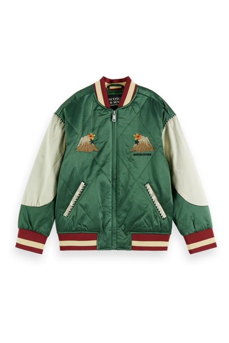 SAKURA SATIN SOUVENIR JACKET MILITARY 1