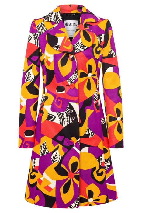 GEOMETRIC PRINT OTTOMAN COAT MULTICOLOR 3