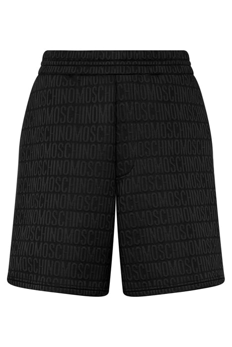 BERMUDA SHORTS IN ALLOVER LOGO JACQUARD FLEECE BLACK 3