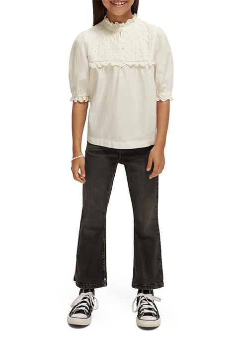 SHORT-SLEEVED BROIDERIE ANGLAISE TOP VANILLA ICE 4