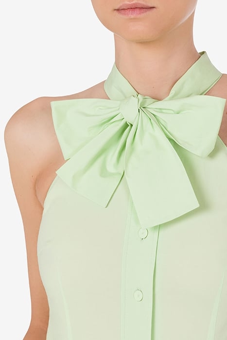 60'S STRETCH COTTON POPLIN TOP GREEN 4