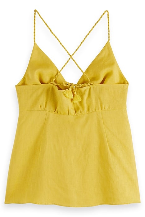 LINEN TANK TOP WITH TIE DETAIL PINEAPPLE 2