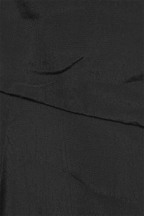 V-NECK S/S FLOWY SHIRT DRESS BLACK 6