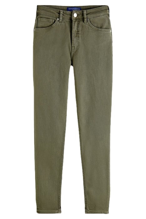 HAUT SKINNY JEANS — GARMENT DYED COLOURS MILITARY GREEN 1