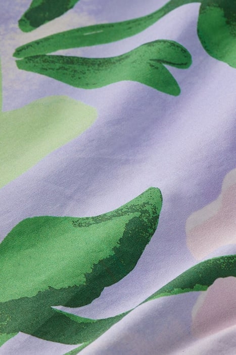 ALL-OVER PRINTED RUFFLE HEM SHORTS PAINTERS FLOWER 3