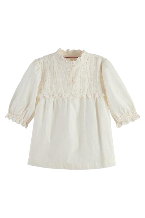 SHORT-SLEEVED BROIDERIE ANGLAISE TOP VANILLA ICE 1