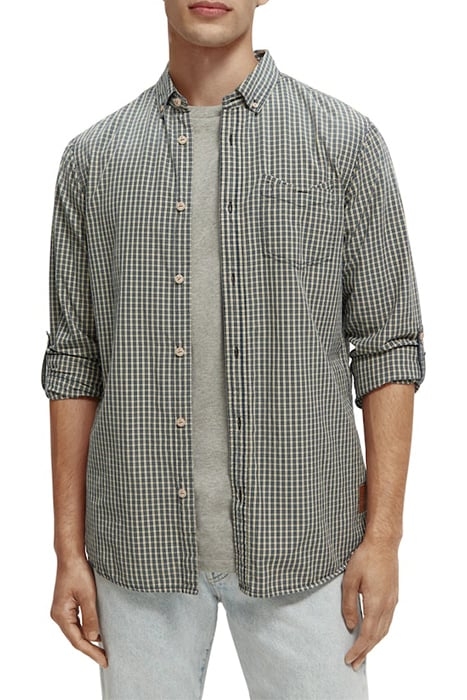 REGULAR-FIT GINGHAM CHECKED POPLIN SHIRT COMBO A 1