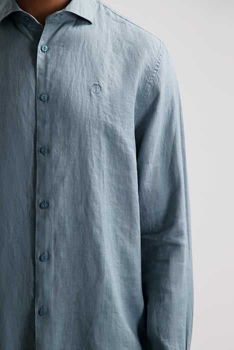 BASIC SHIRT LINEN STORMY SEA 4