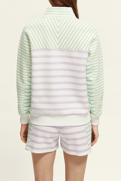 STRIPED RELAXED-FIT HALF-ZIP SWEATER 3