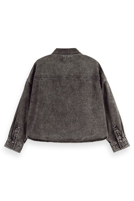 BLACK WASHED DENIM OVER SHIRT WASHED BLACK 2