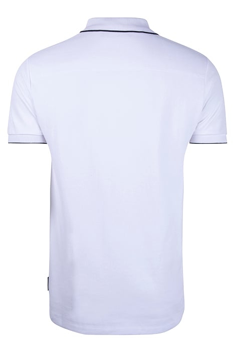 TIPPED PIQUE POLO WHITE / MARINE 2