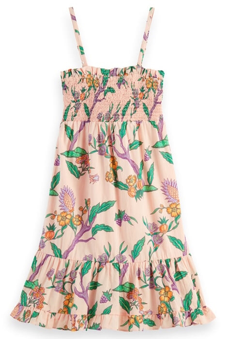 ALL-OVER PRINTED SMOCK DETAIL DRESS FLOWER GARDEN 1