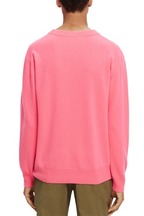 WOOL CREWNECK PULLOVER MADE WITH 30% RECYCLED CASHMERE FLUO 3