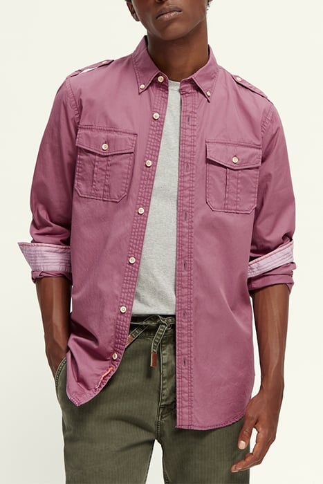 REGULAR-FIT REFINED COTTON SHIRT DAHLIA 2