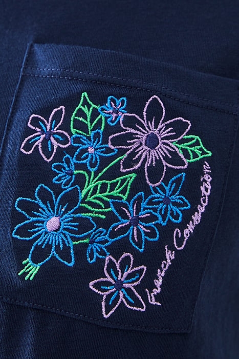 FC FLOWER EMBROIDERED TEE DK NAVY 4