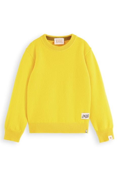 WOOL CREWNECK MADE WITH 30% RECYCLED CASHMERE SUN YELLOW 1