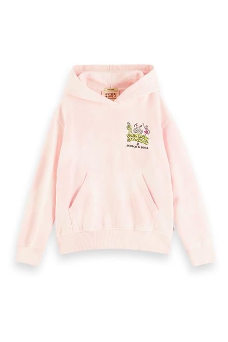 LOOSE-FIT SUBTLE TIE-DYE ARTWORK HOODIE APPLE BLOSSOM 1