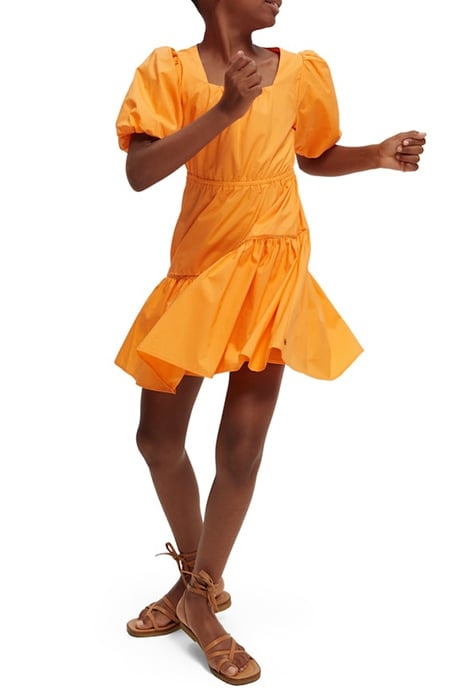 VOLUMINOUS TAPE DETAIL DRESS PAPAYA 5