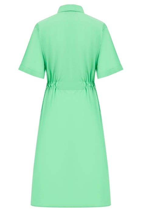 POPLIN TIE SHIRT DRESS MIDI POISE GREEN 5