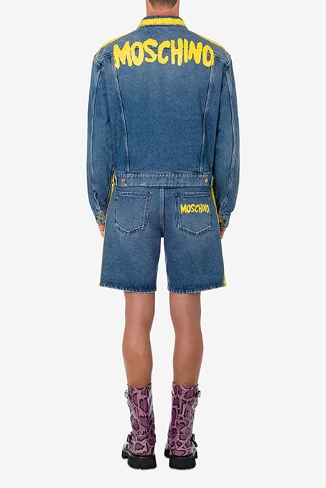 MOSCHINO PAINT DENIM JACKET BLUE 2