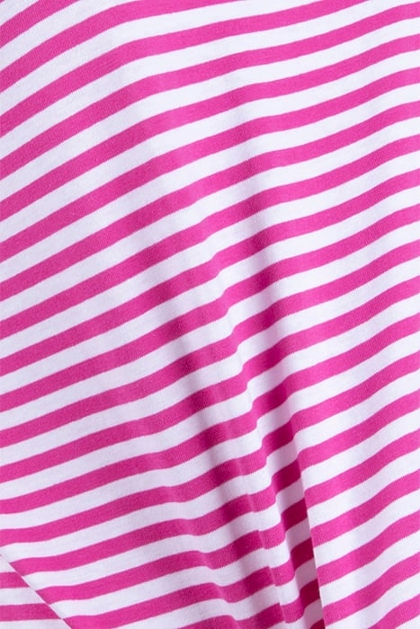 CREW STRIPE TEE WILD ROSA/WHITE 3