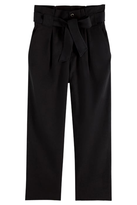 DAISY - HIGH RISE STRAIGHT LEG PAPERBAG TROUSERS BLACK 1