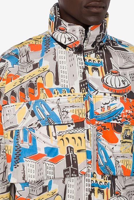 CITY PRINT NYLON WINDBREAKER GREY 4