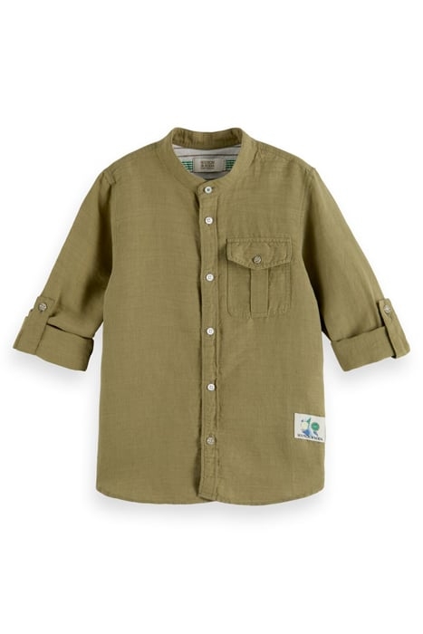 LINEN LONG-SLEEVED SHIRT KHAKI 1