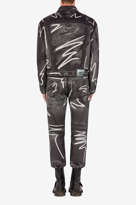 SHADOWS & SQUIGGLES COTTON BULL JACKET GREY 2