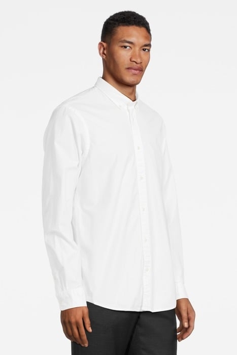 ESSENTIALS - OXFORD SHIRT RELAXED FIT BUTTON DOWN COLLAR WHI 4