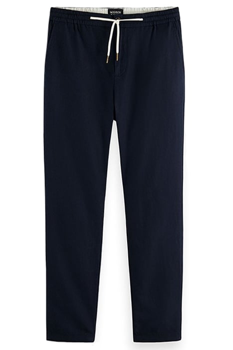 WARREN COTTON/LINEN TWILL JOGGER MARINE 1