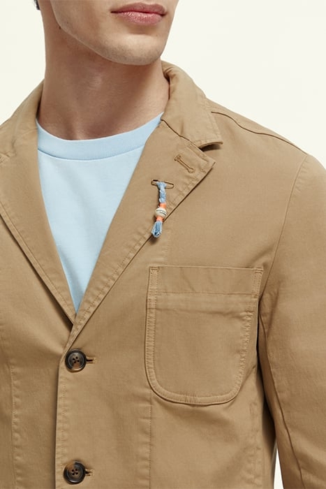 UNCONSTRUCTED 3-BUTTON BLAZER SAND 5