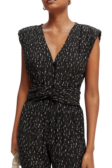 JUMPSUIT WITH KNOTTED BELT IKAT RAIN 6