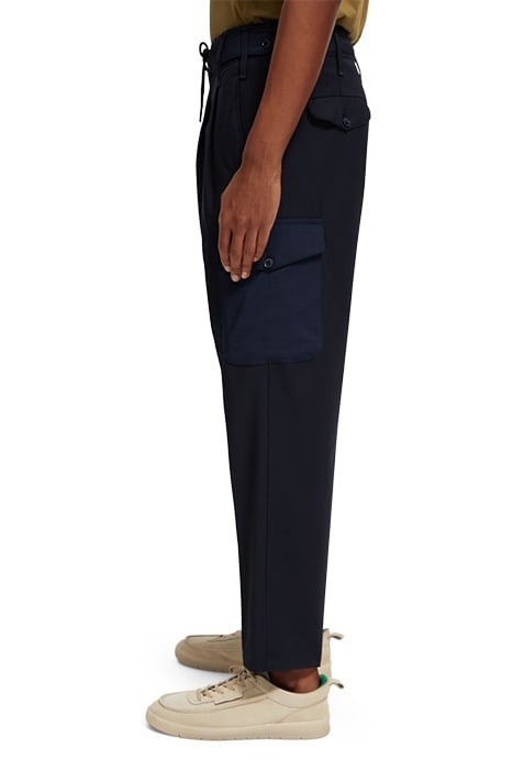 FORMAL LOOSE TAPERED-FIT DOUBLE PLEATED CARGO CHINO NIGHT 5